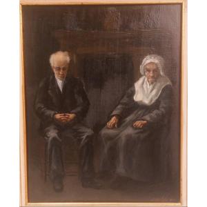 Les Vieux, Portrait Par J. Devaux