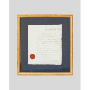 Manuscript With Wax Seal: Valenciennes Justice Order