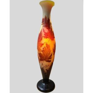 Vase By Emile Gallé - Autumn Leaves