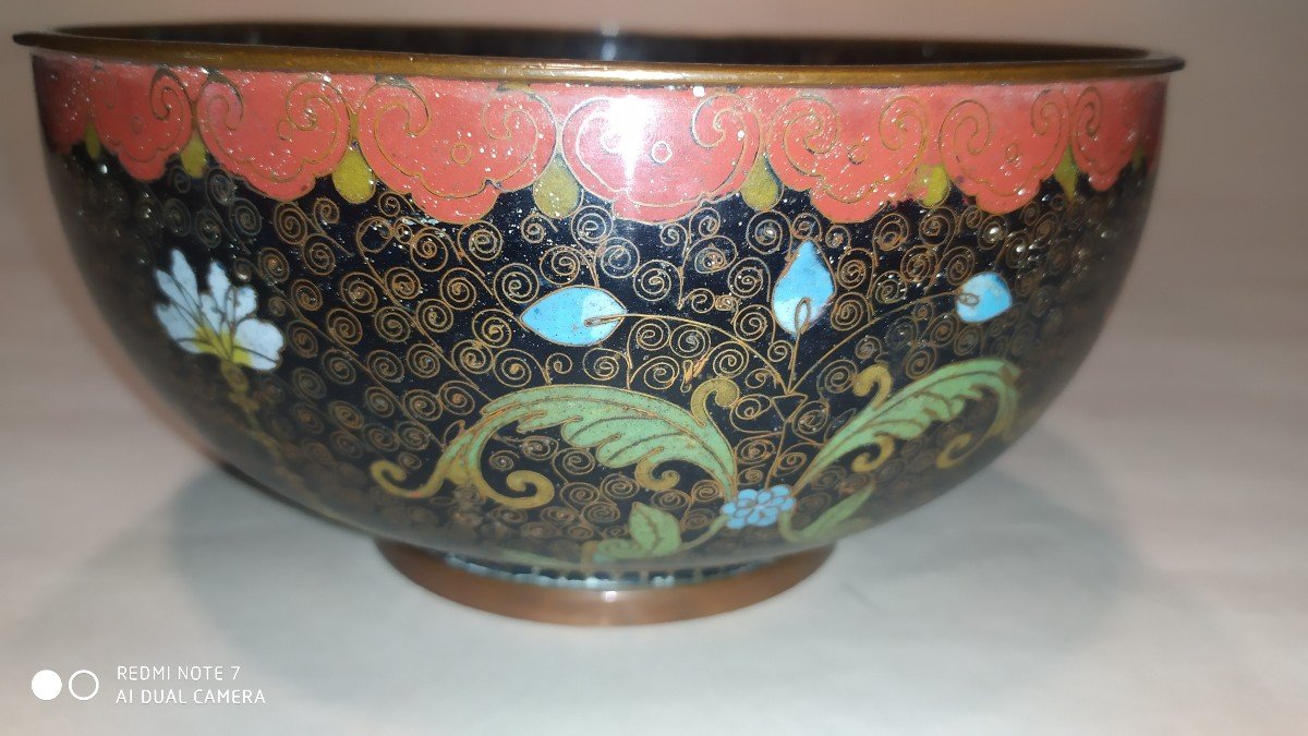 Coupe En Cloisonné Chine XX ème-photo-6