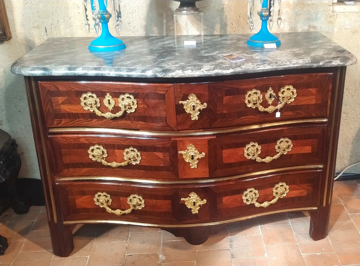 Commode Régence En Palissandre XVIII ème