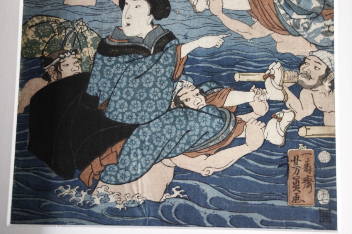 Triptych Prints By Utagawa Yoshikazu-photo-3