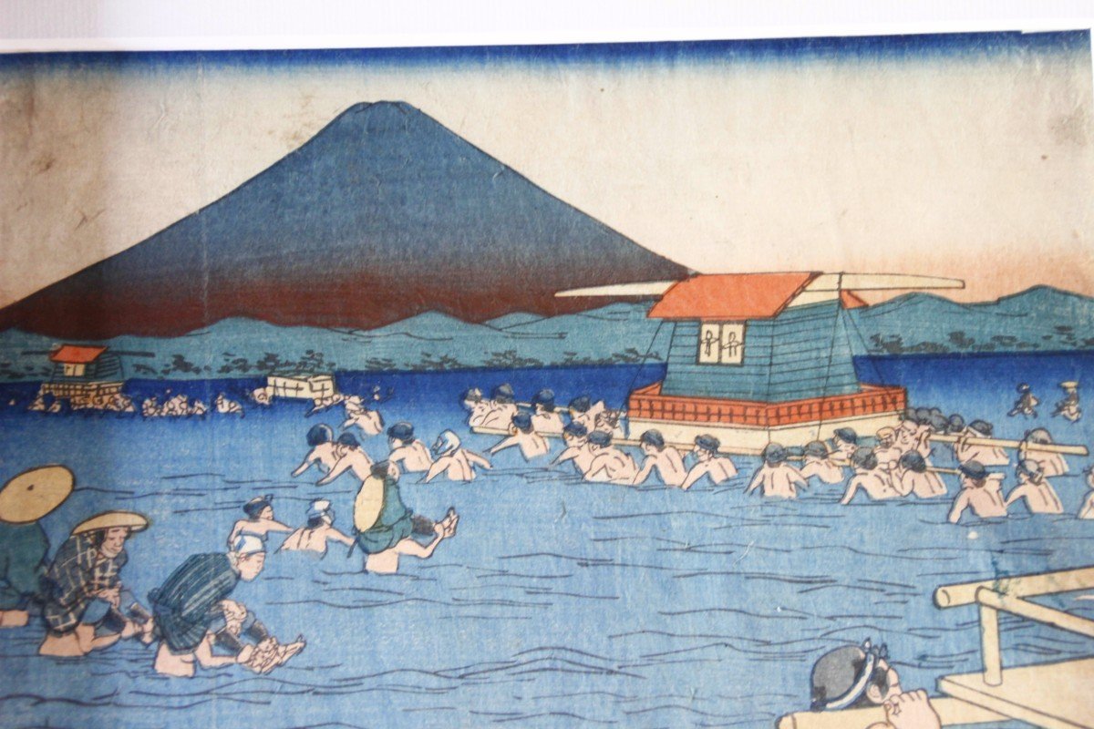 Triptych Prints By Utagawa Yoshikazu-photo-2