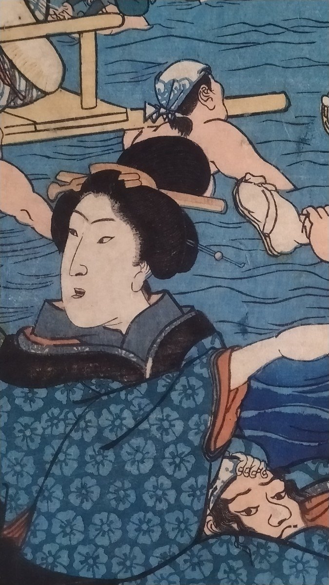 Triptych Prints By Utagawa Yoshikazu-photo-3