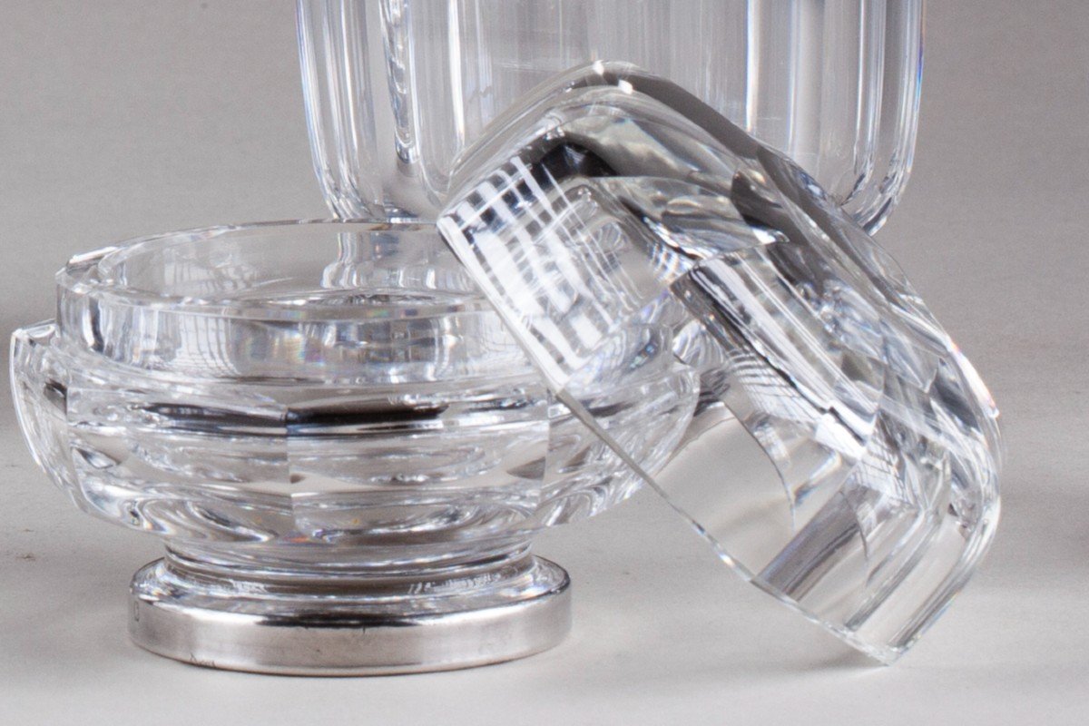 Baccarat, Flacons Et Pots Couverts Cristal & Argent-photo-3