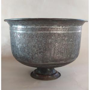 Vase On Pedestal, Persian Tâs Bowl