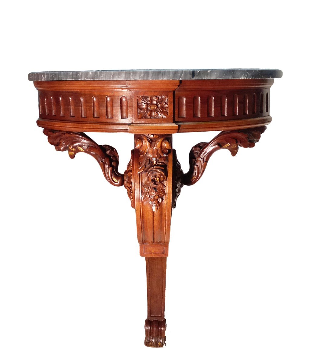 Console d'Angle Louis XVI En Noyer