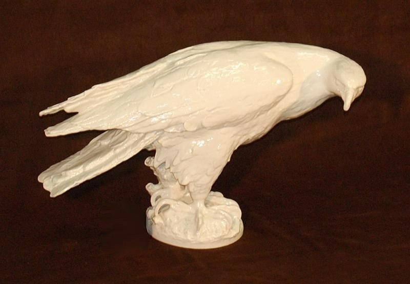 After Jean De Bologne Aigle Royal Important Porcelain Sculpture-photo-3