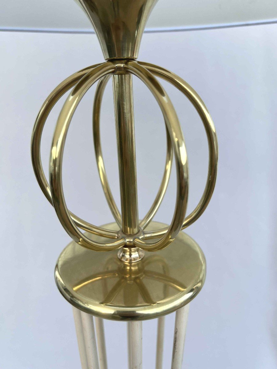 Astrolabe Floor Lamp By Maison Arlus Circa 1950-photo-4