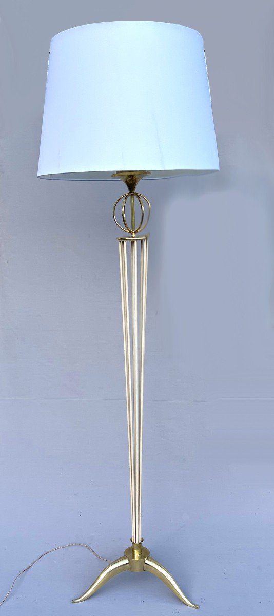 Astrolabe Floor Lamp By Maison Arlus Circa 1950-photo-1