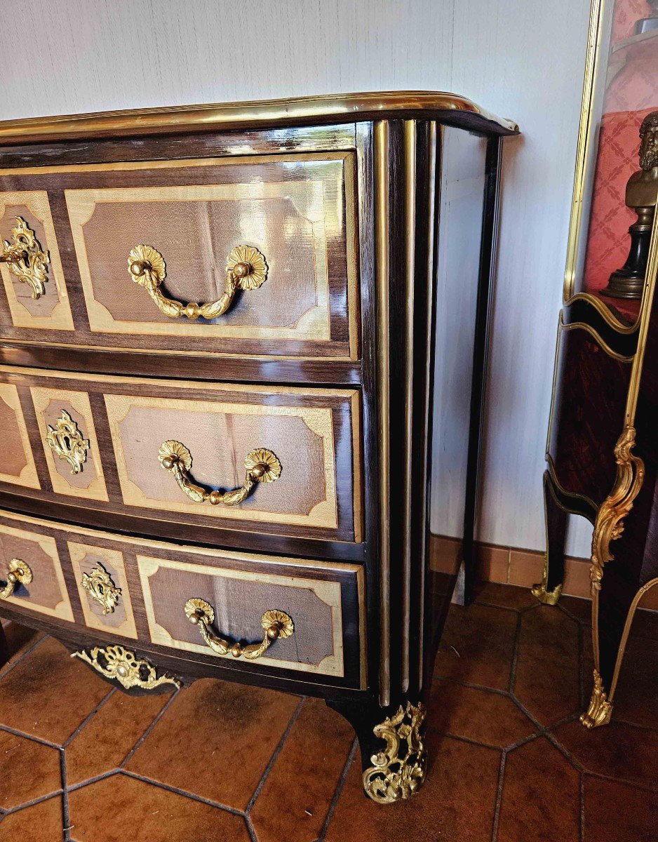 Petite Commode cintr&eacute;e St Louis XIV Maison Jansen -photo-3