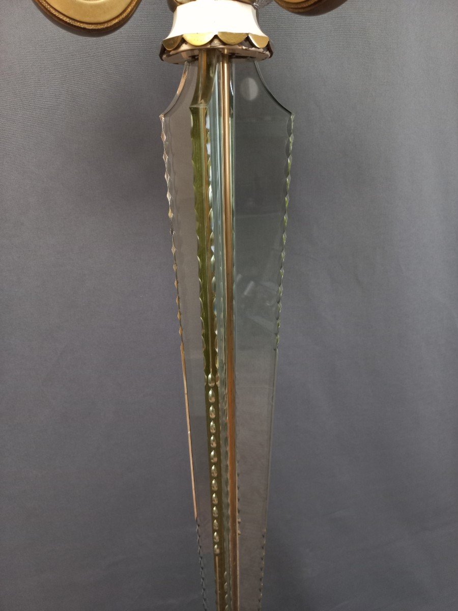 Sèvres Crystal Floor Lamp Circa 1940-photo-3