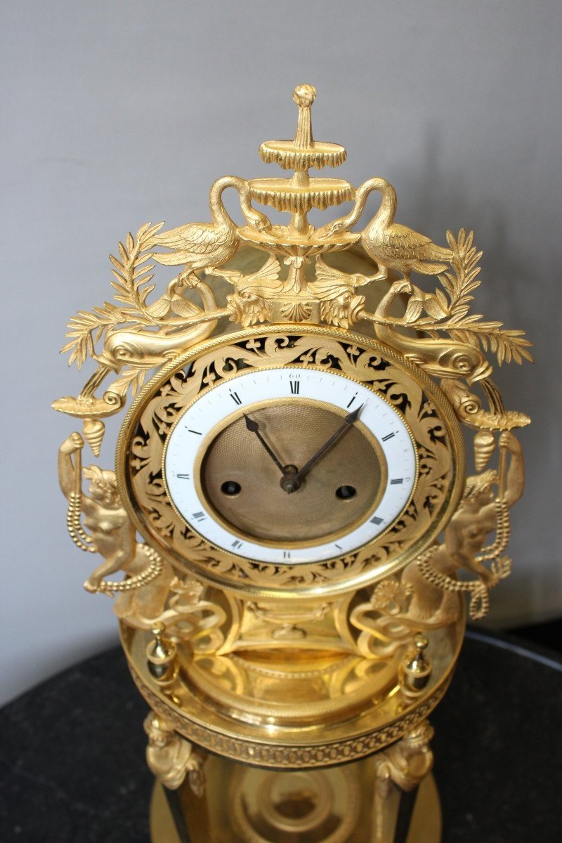 Important Empire Period Skeleton Clock-photo-2