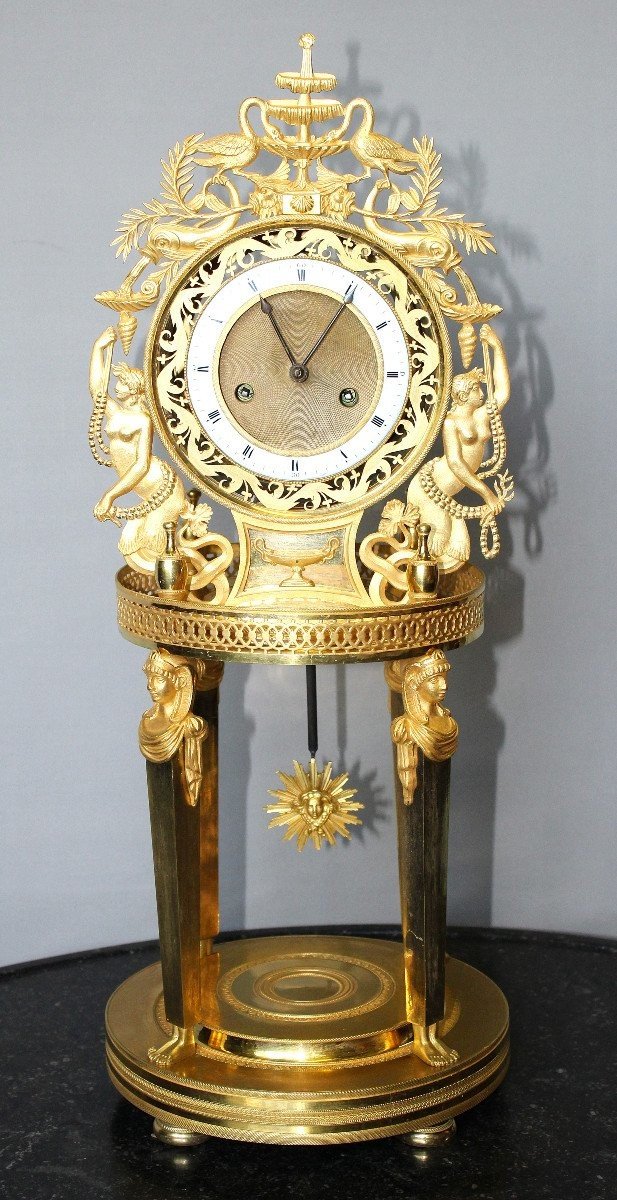 Important Empire Period Skeleton Clock-photo-6