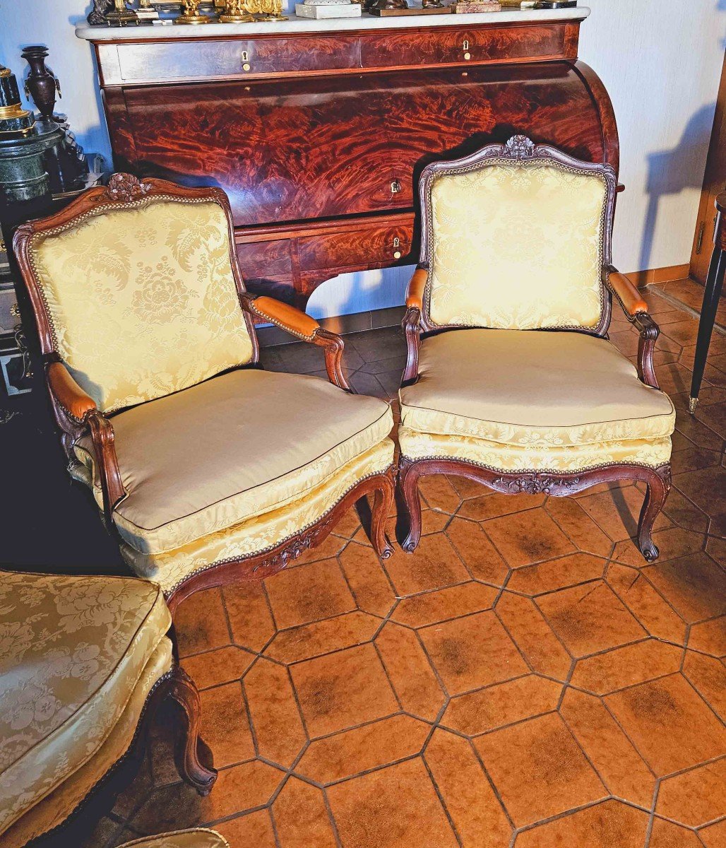 Fauteuils Et Chaises à La Reine époque Louis XV-photo-4