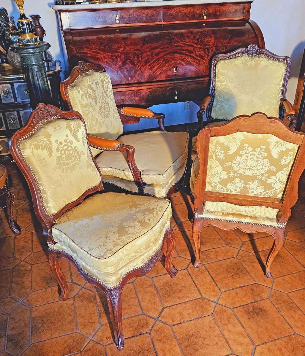 Fauteuils Et Chaises à La Reine époque Louis XV-photo-5