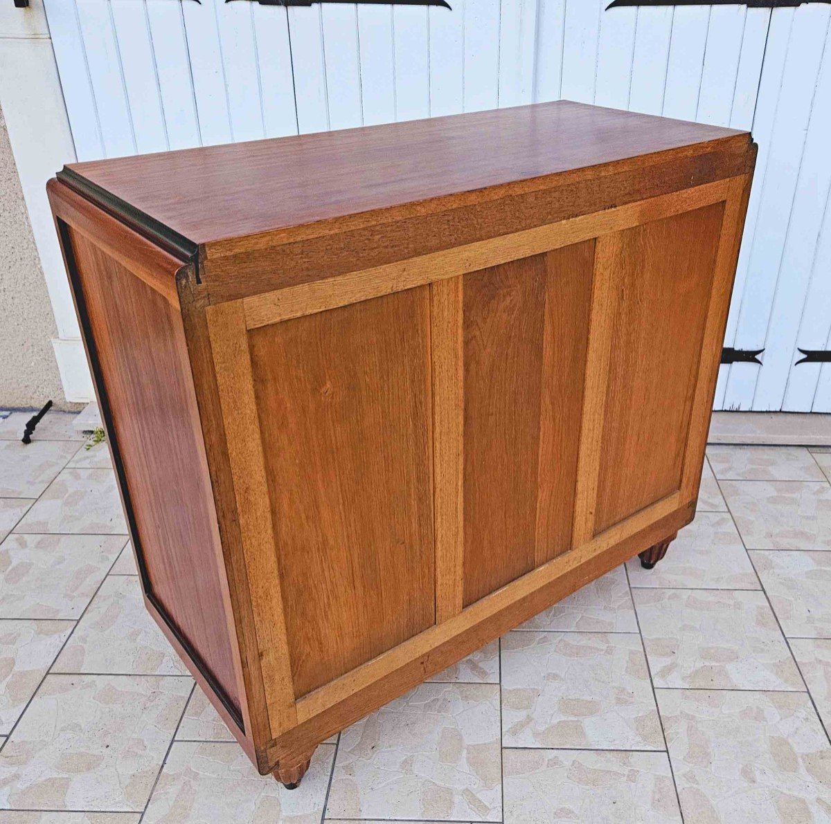 Art Deco Commode In Mahogany And Coral Wood Signed Majorelle-photo-7