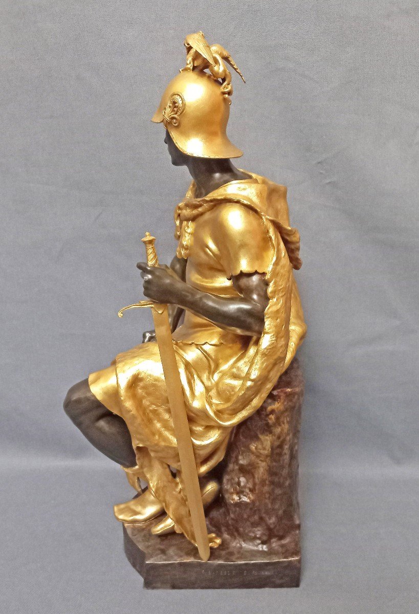 Paul Dubois Barbedienne Bronze Foundry Sculpture H 51 Cm-photo-1