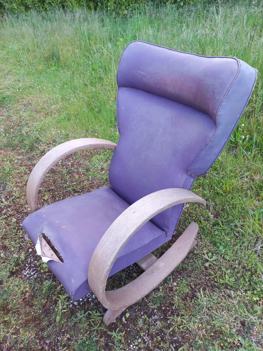 Fauteuil Articulé Inclinable Vers 1930-photo-2