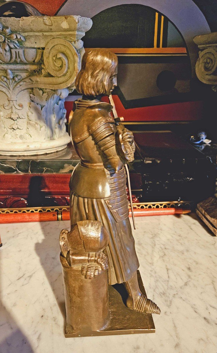 Marie d'Orléans (1813-1839) Ste Jeanne d'Arc En Bronze-photo-7