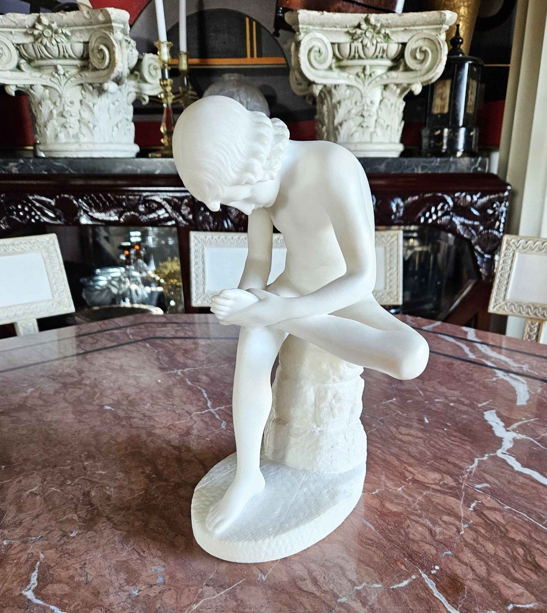 Spinario In White Marble-photo-2