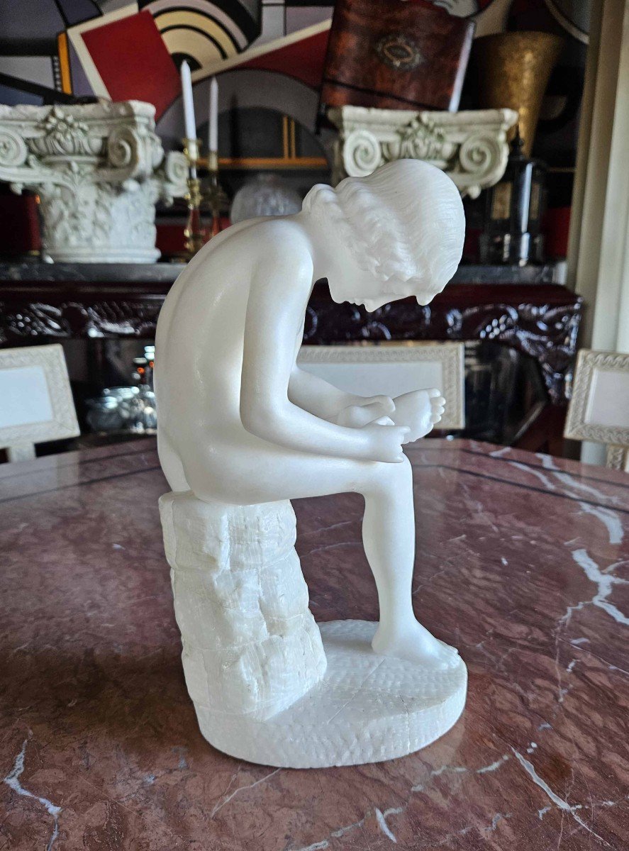 Spinario In White Marble-photo-2