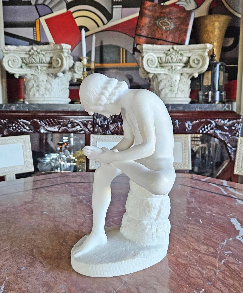 Spinario In White Marble