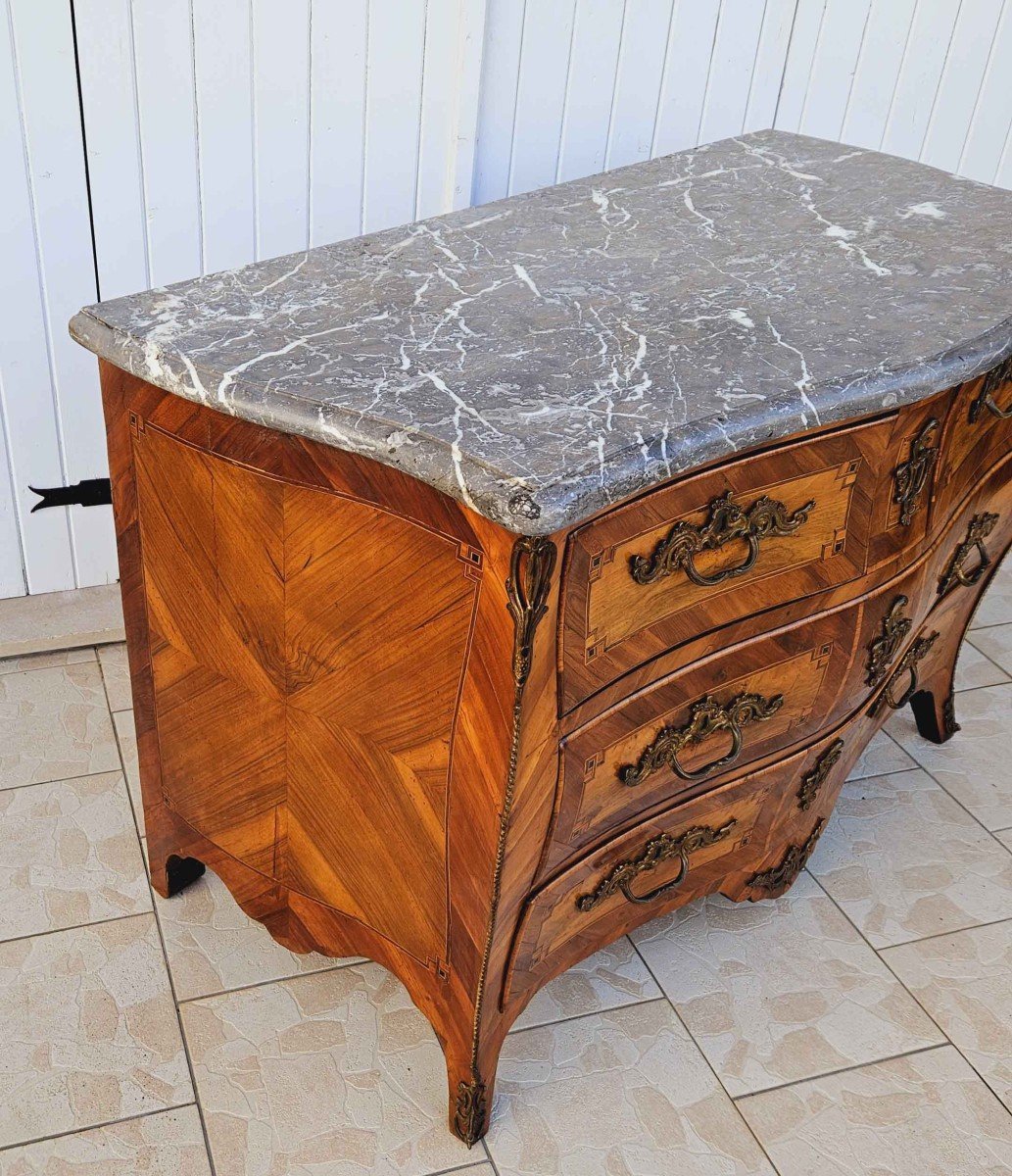 Curved Chest Of Drawers With All Sides, Louis XV Period-photo-1