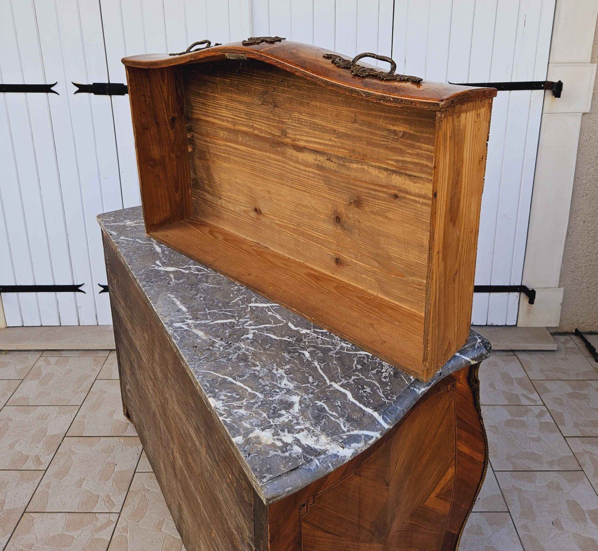 Curved Chest Of Drawers With All Sides, Louis XV Period-photo-5