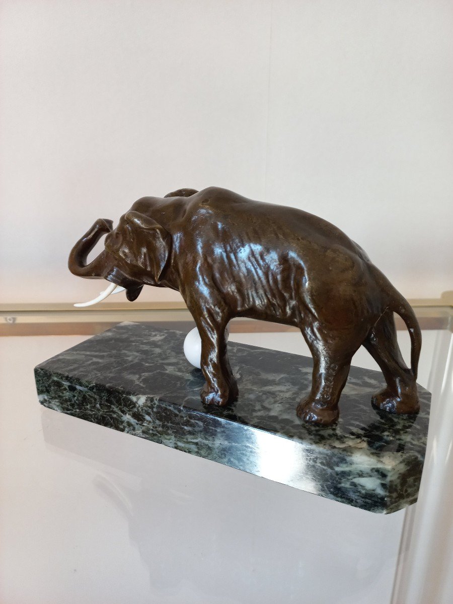 Bronze Elephants Art Deco Bookends-photo-4