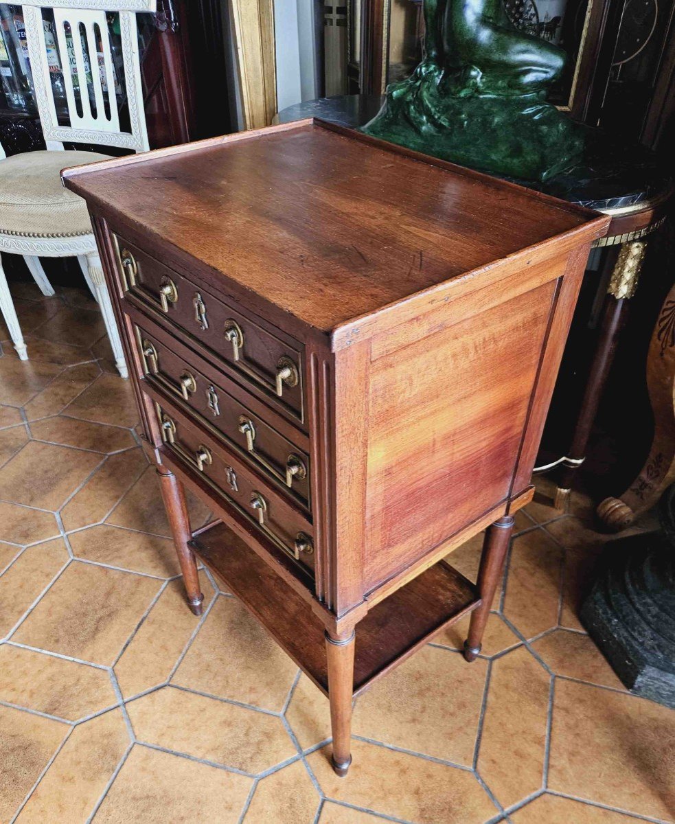 Walnut Chiffonnière Coffee Table, Late 18th Century-photo-2