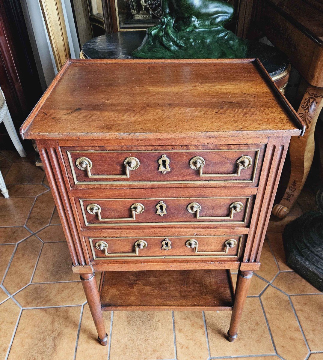 Walnut Chiffonnière Coffee Table, Late 18th Century-photo-1