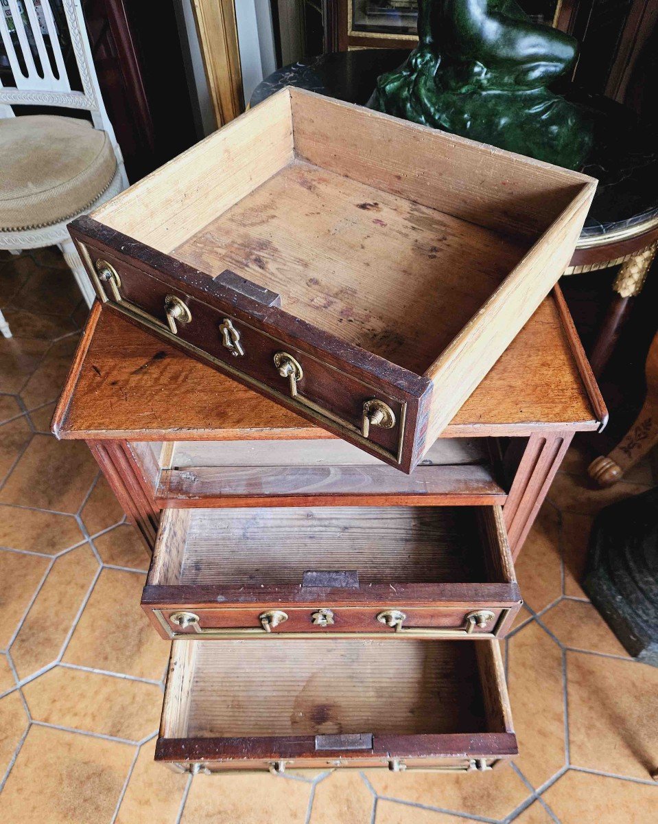 Walnut Chiffonnière Coffee Table, Late 18th Century-photo-3