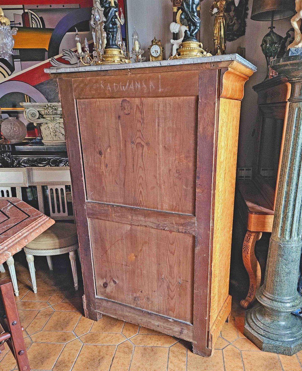 Secretary In Light Wood With Marquetry From The Charles X Period-photo-5