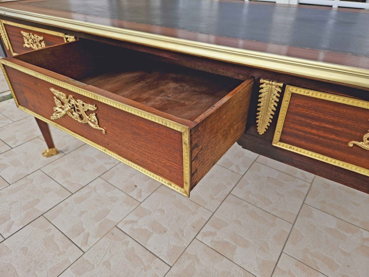 Large St Empire Flat Desk With Ingot Mold And Gilt Bronze-photo-4