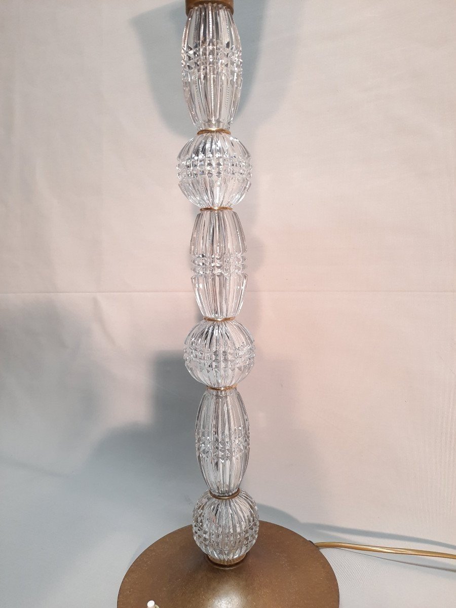 Large Cut Crystal Lamp H 74 Cm-photo-3