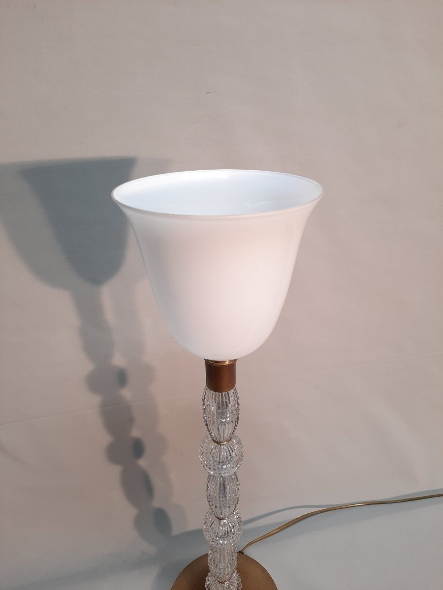 Large Cut Crystal Lamp H 74 Cm-photo-4