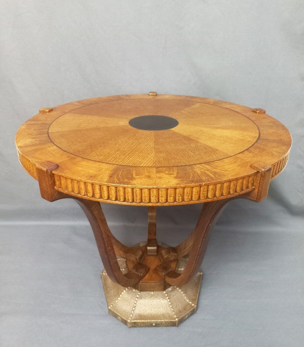 Art Deco Pedestal Table, By Coene Frères-photo-2