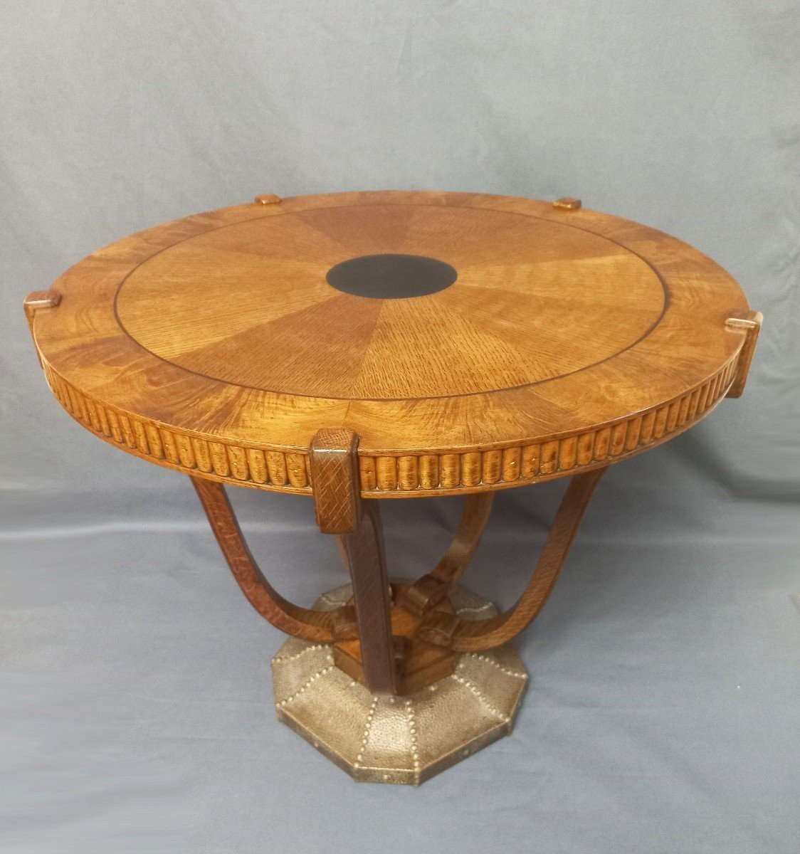 Art Deco Pedestal Table, By Coene Frères-photo-2