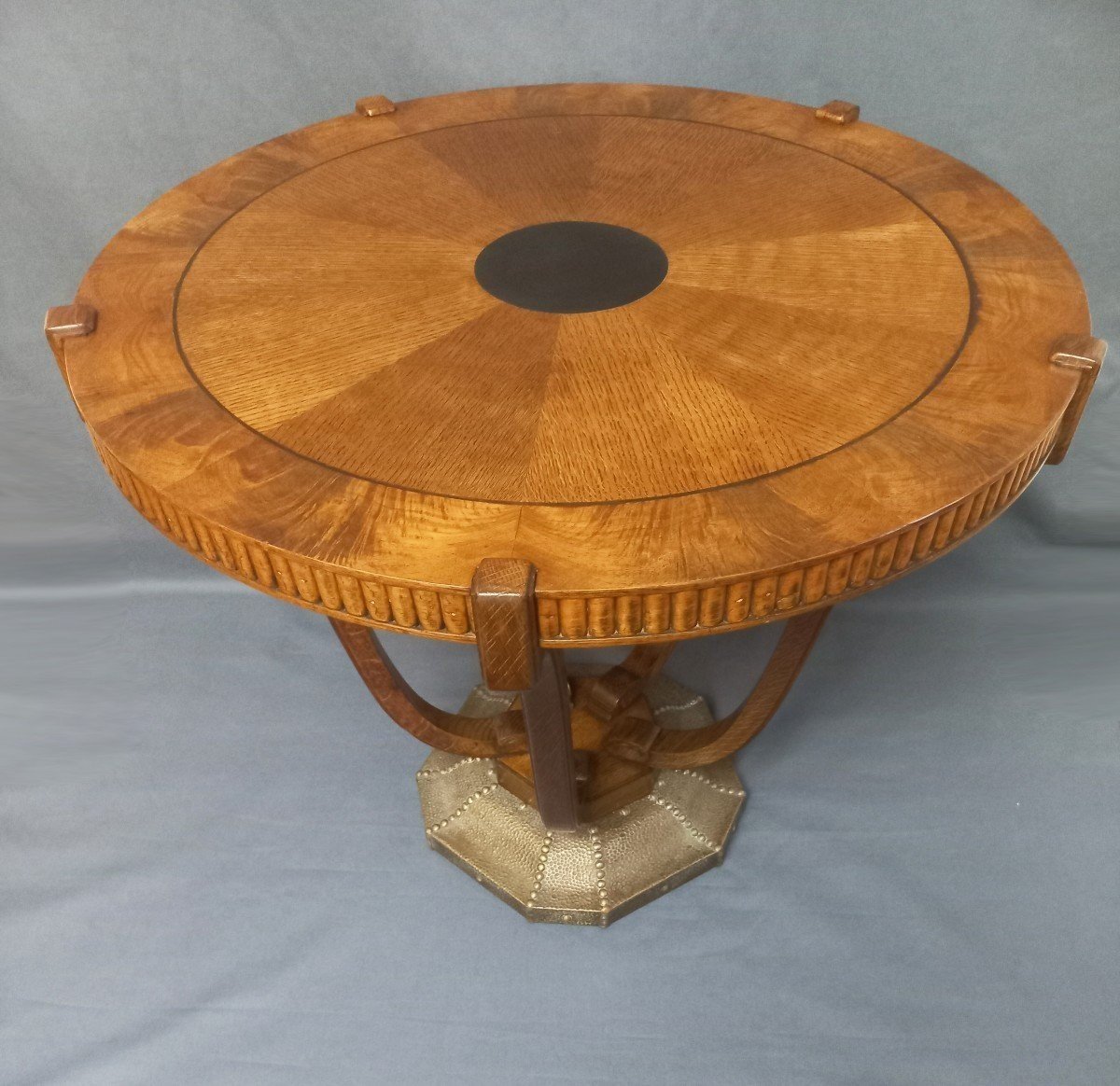 Art Deco Pedestal Table, By Coene Frères-photo-3