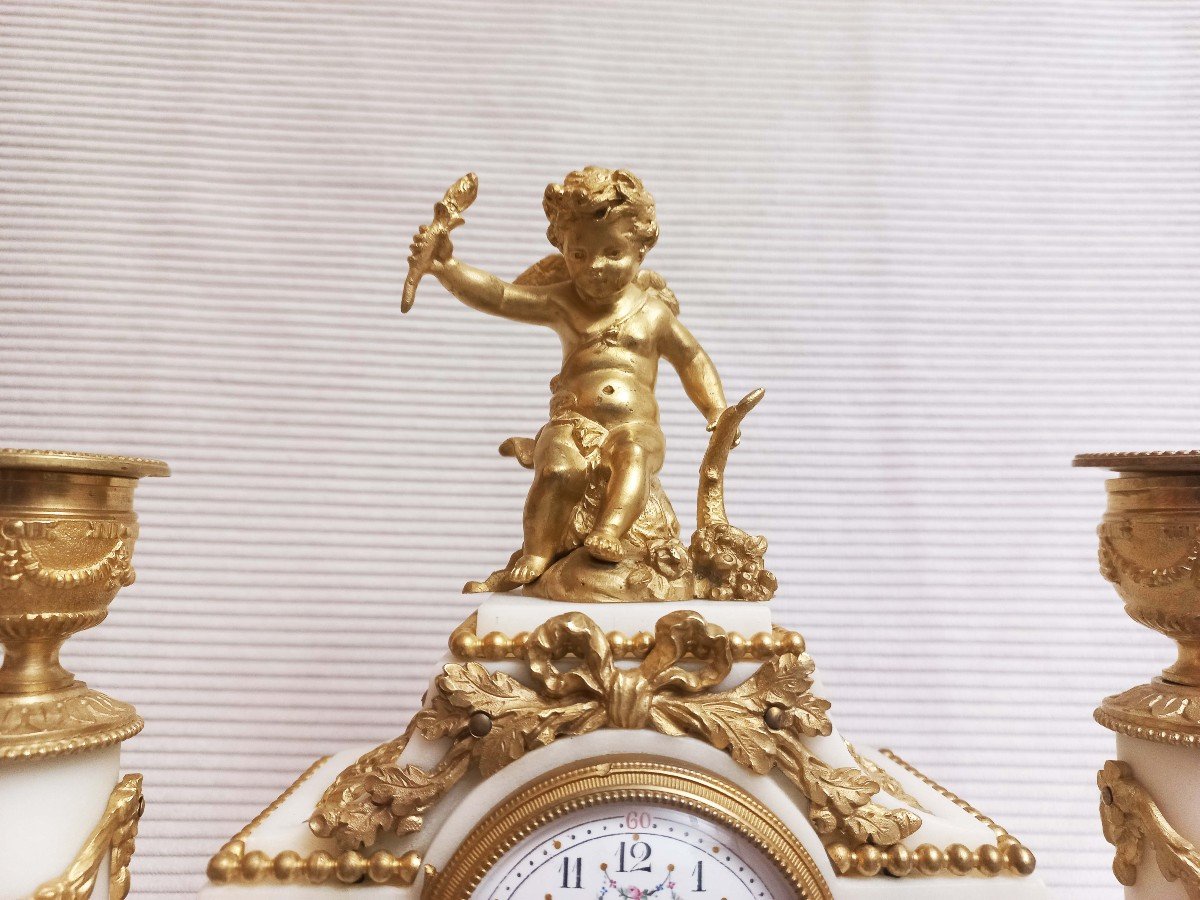 Boudoir Clock And Its Candlesticks-photo-2