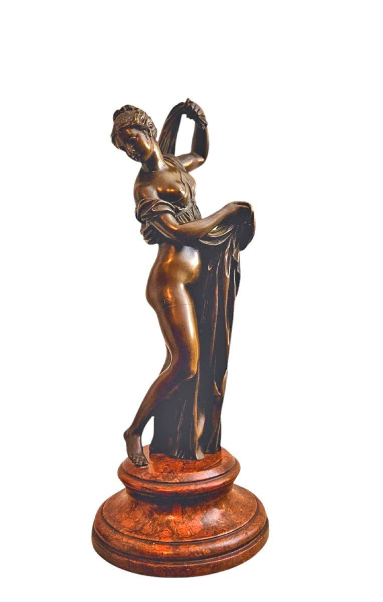 Venus Callipyge In Patinated Bronze, Early 19th Century 