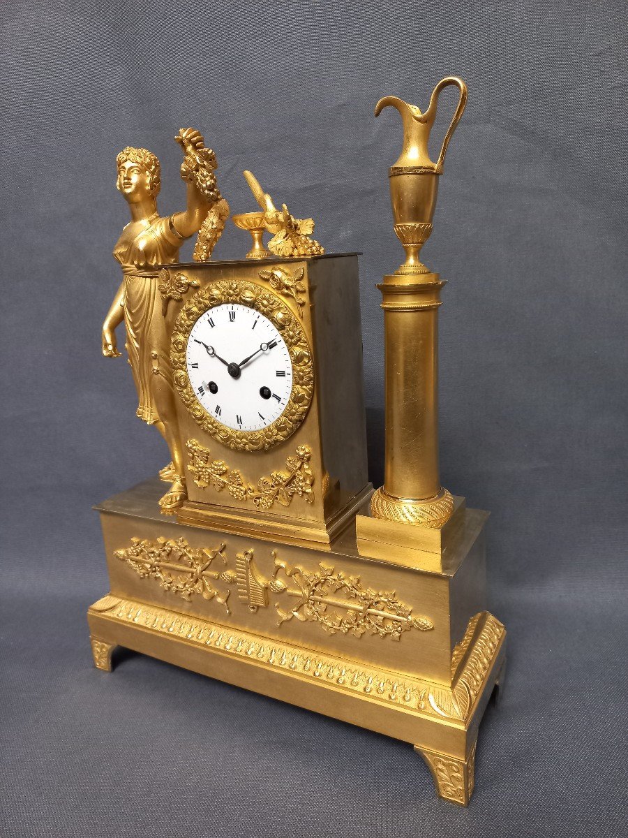 Charles X Period Clock Gilt Bronze-photo-2