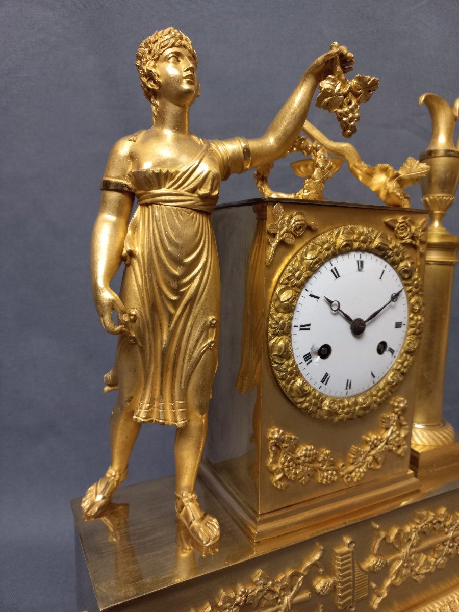 Charles X Period Clock Gilt Bronze-photo-3