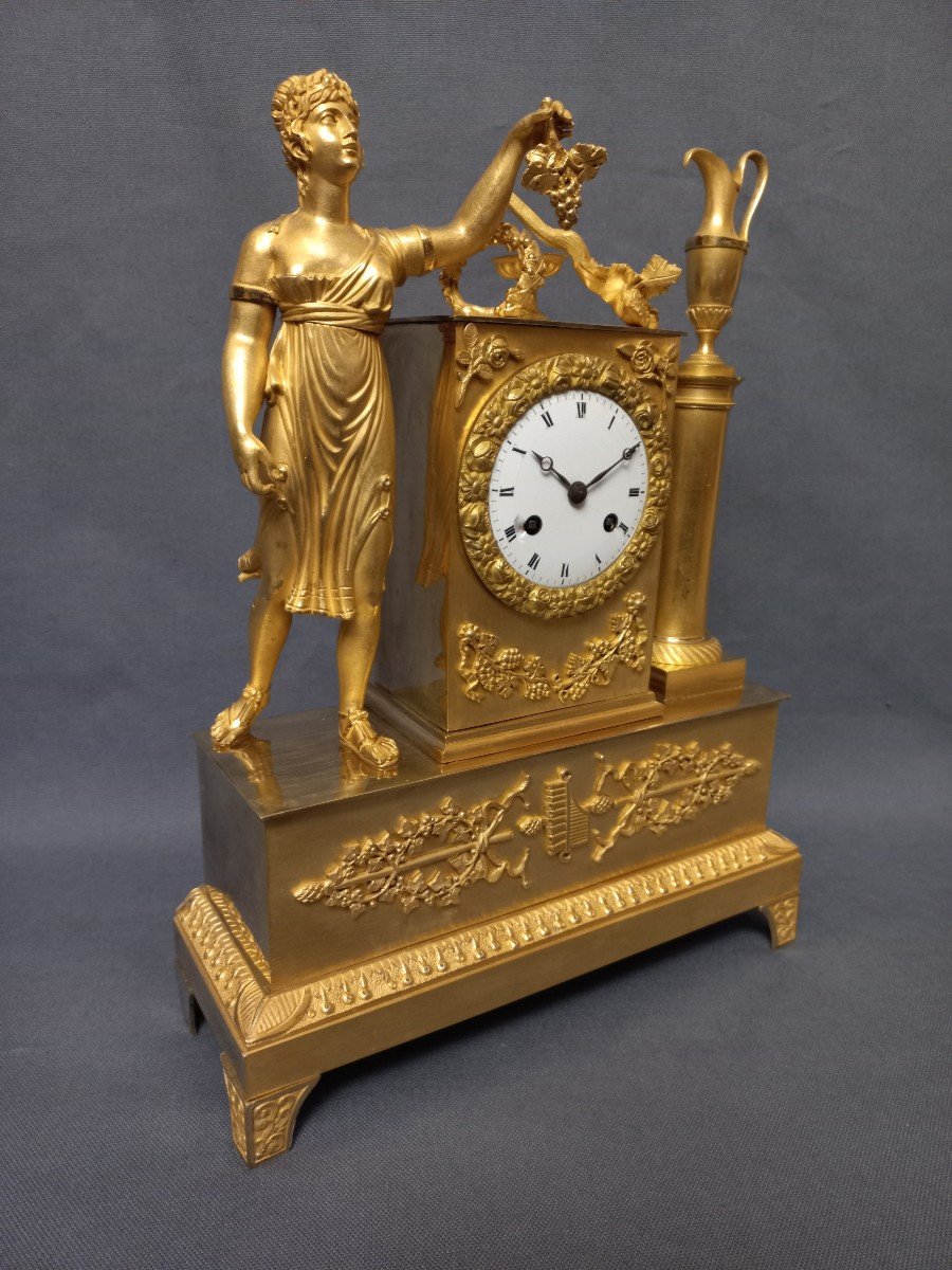 Charles X Period Clock Gilt Bronze-photo-4