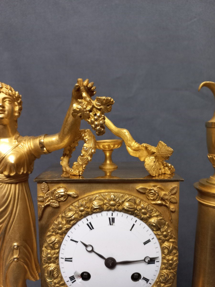 Charles X Period Clock Gilt Bronze-photo-5