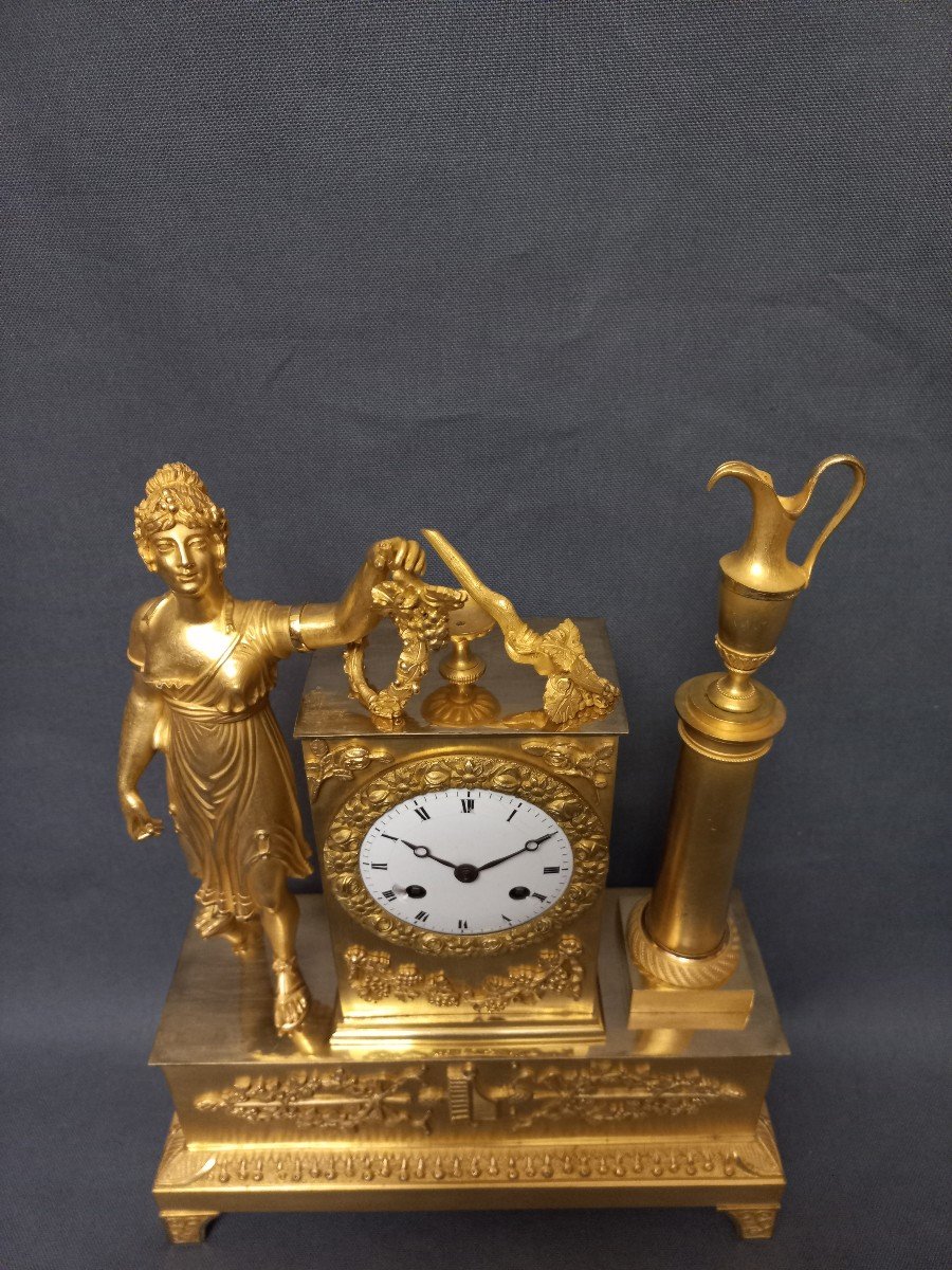 Charles X Period Clock Gilt Bronze-photo-6