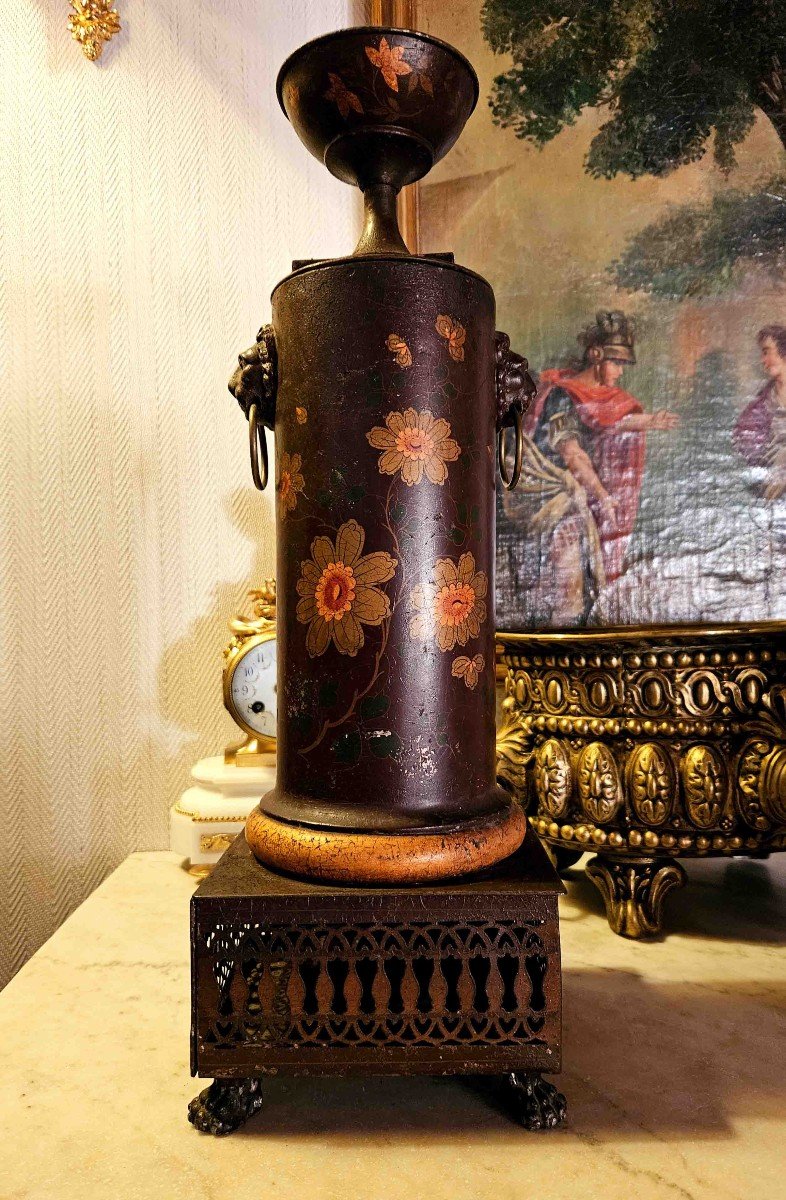 19th Century Painted Sheet Metal Tea Fountain-photo-3