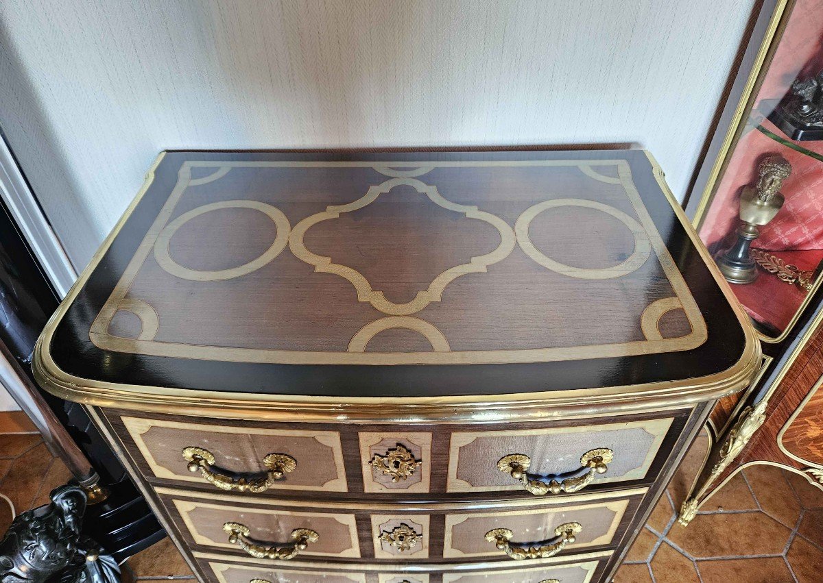 Petite Commode Cintrée St Louis XIV Maison Jansen-photo-3