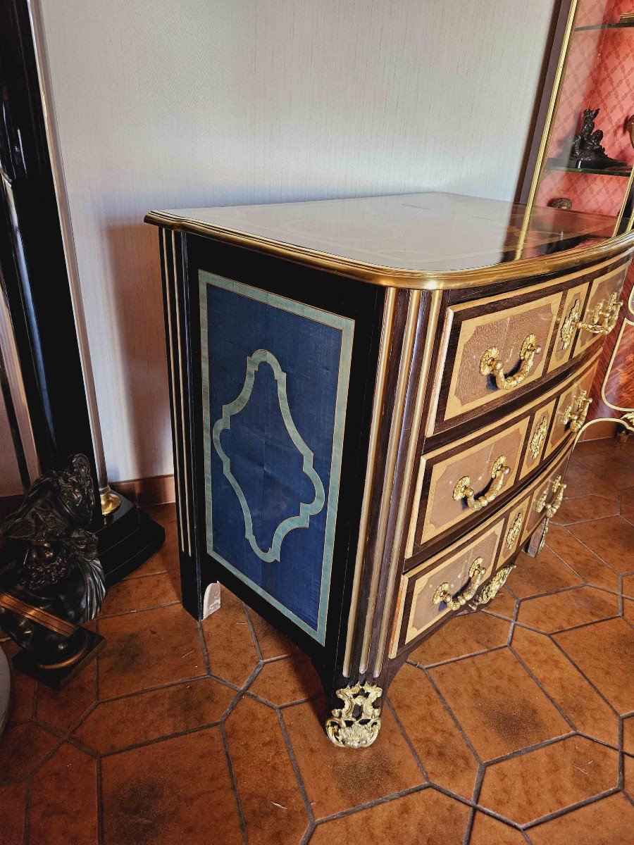 Petite Commode Cintrée St Louis XIV Maison Jansen-photo-3